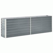 Helloshop26 - Jardinière lit surélevé plantes fleurs jardin de jardin acier galvanisé 240 x 40 x 77 cm gris 02_0001100 - 3000074591531 Helloshop26 - Jardinière lit surélevé plantes fleurs jardin de jardin acier galvanisé 240 x 40 x 77 cm gris 02_0001100 - 3000074591531