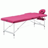 Helloshop26 - Table de massage pliable 3 zones Inox rose 02_0001827 - 3000089131531 Helloshop26 - Table de massage pliable 3 zones Inox rose 02_0001827 - 3000089131531