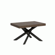 Itamoby Table Extensible 120/380X90 Cm Volantis Noyer Pieds Anthracite - marron 8050598907245