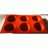 Moule silicone 6 demi sphères Ø7 cm