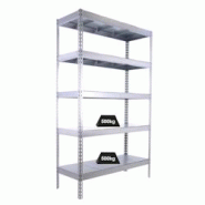 PROREGAL Étagère pour charges lourdes METAL BEAST FIVE | HxLxP 200x210x60cm | Charge du compartiment 500kg | Galvanisé - gris métal PR_RS18-26 PROREGAL Étagère pour charges lourdes METAL BEAST FIVE | HxLxP 200x210x60cm | Charge du compartiment 500kg | Galvanisé - gris métal PR_RS18-26