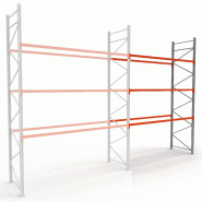 Rayonnage à palettes - Élément complémentaire - Dim. 2700 x 1100 mm - 3 niveaux