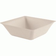 Saladier carré Imagine Bagasse blanche 1400ml - par 50