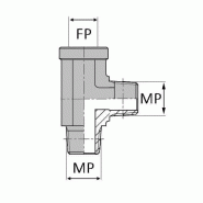 Té orientable renversé mâle NPT x femelle NPT x femelle NPT - 3/8' , 14.41 , 3/8' , 17.05