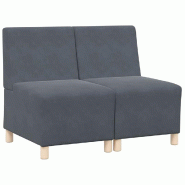 Unité de Sofa Modulaire Sans Accoudoirs 2 pcs Gris foncé Modèle Vega StudioDesk Ligne - Matériau naturel 8721288278852