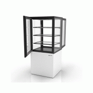 Vitrine neutre INTEGRA sur base - 600 mm - 4 niveaux - H1400 mm - IN60/80-140N | Sayl Barcelona- Accès Self-Service - blanc 674005070438