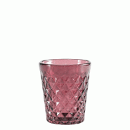 Zafferano Tumbler Balloton Collection Améthyste - Verre En Verre Soufflé À La Bouche Artisanal Avec Texture En Relief, Lot De 6 Pièces, 35 Cl - vi