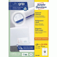 Avery Zweckform 2400 étiquettes multi-usages blanches, format 105 x 48 mm (200 feuilles A4 / cdt) - blanc 3424-200