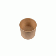 Betik Ecoline – 300 unités – Bol rond carton kraft – Ø 150 mm x H 5 cm 500 ml - marron en carton 1011174