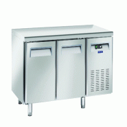 Cool Head table réfrigérée inox 2 portes. Dégivrage auto. Temp. -2°C/+8°C. Mesure 135x70x85 cm. Refroidissement QR2100 - 1737