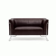 Divan lounge CURACAO similicuir 2 places marron hjh OFFICE - marron plastique 713382 Divan lounge CURACAO similicuir 2 places marron hjh OFFICE - marron plastique 713382