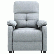 Fauteuil inclinable électrique Gris clair Tissu Modèle Germelis - 8720286549896