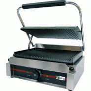 Grill panini électrique plaque simple rainurée puissance 2,2 kw sur... - PGH811E