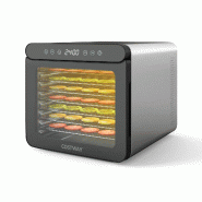Helloshop26 - Déshydrateur alimentaire 34 x 40,5 x 32 cm efficace et silencieux pour fruits et légumes en acier inoxydable argent 20_0011722 - 30002