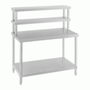 Helloshop26 - Set table acier inoxydable avec étagère amovible 120 x 70 cm professionnel 14_0005148 - 3000229531535 Helloshop26 - Set table acier inoxydable avec étagère amovible 120 x 70 cm professionnel 14_0005148 - 3000229531535