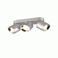 Plafonnier 3 spots GU10 orientables métal nickel mat - Trio - Guayana - argenté métal 4017807574005