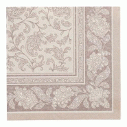 Serviettes "ROYAL Collection" pliage ¼ 40 x 40 cm Moka Ornaments (160 unités) PAPSTAR - beige papier 37354 Serviettes "ROYAL Collection" pliage ¼ 40 x 40 cm Moka Ornaments (160 unités) PAPSTAR - beige papier 37354