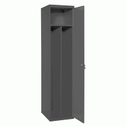 SimonRack Vestiaire Métallique Professionnel 1 Porte avec Clé, Double Compartiment, 1800x500x500, Anthracite - Simonlocker - noir métal 8425437105258