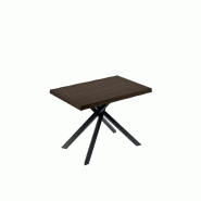 Stones Table de passage extensible 130/210 cm en mélaminé gris tourterelle avec pieds en hêtre massif - Design moderne et compact - noir multi-mat�
