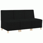 Unité de Sofa Modulaire Sans Accoudoirs 3 pcs Noir Modèle Apex Plus - Matériau naturel 8721288279194