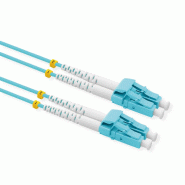 VALUE Câble FO 50/125µm OM3, LC/LC, connecteurs Low-Loss, turquoise, 1 m_0