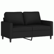 VidaXL Canapé à 2 places Noir 120 cm Velours Modèle Nermontix - 359194