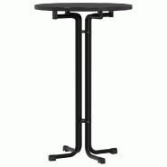 VidaXL Table de bar noir Ø70x110 cm bois d'ingénierie et acier Modèle Helios Advance Pro - noir 4008303