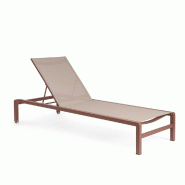 Bain de soleil empilable avec  roulettes Konnor Barin 78 x 195 x 32 cm - Par 4