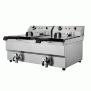 Cuistance Friteuse électrique professionnelle en inox 2×10 L - inox EF102V