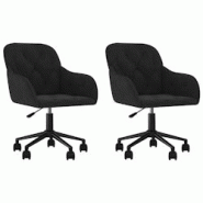 Décoshop26 - Lot de 2 chaises de salle à manger siège pivotant hauteur réglable noir velours noir DEC025296 - noir 3000255177226 Décoshop26 - Lot de 2 chaises de salle à manger siège pivotant hauteur réglable noir velours noir DEC025296 - noir 3000255177226
