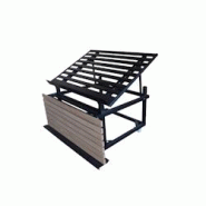 EUROP'METAL Meuble Fruits et Légumes sur roulettes "ALGO"  Noir/aspect Bois - Intérieur/Extérieur H.110xP.92,5xL.120cm MFL1 - Meuble indépendant -