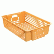 GASTROLAND Caisse ajourée empilable et emboîtable 600 x 380 GILAC - 28 L - Beige - beige 3701666010125