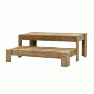 HORTALIA Présentoir en escalier en bois PODIUM - marron Bois massif 600102 HORTALIA Présentoir en escalier en bois PODIUM - marron Bois massif 600102