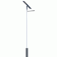 Lampadaire urbain solaire combi 4 / led / 60 w / 9600 lm / en aluminium et acier galvanisé thermolaqué