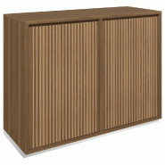 Meuble Vertigo T01 4 tiroirs à l'anglaise MDF naturel et olivier 120x47x93cm