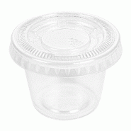 Pot à sauce + couvercle transparent 30ml Ø4,5x3,3cm - par 1200