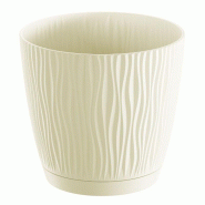 Prosperplast - Pot SANDY P 1 L - 12,9x12,9x12 cm, coloris Crème - beige plastique polypropylène ZA3926