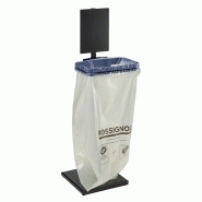 Rossignol Support sac sans couvercle Rollec sur socle - 110l - bleu outremer - RAL 5002 - 3019920531355