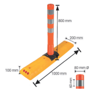 Séparateur pour piste cyclable pour la protection des usagers- SEP CYCLO TPU - ADS EQUIPEMENTS EURL