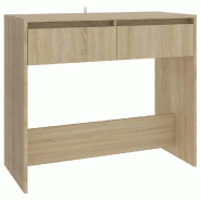 Table console chêne sonoma 89x41x76,5 cm bois d'ingénierie Modèle Terrasse Upsilon Plus - 809569