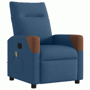 VidaXL Fauteuil inclinable de massage Bleu Tissu Modèle Uveranel - 4104823