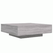 VidaXL Table basse sonoma gris 100x100x31 cm bois d'ingénierie Modèle Nova Chic - 836600