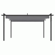 VidaXL Tonnelle de jardin avec toit rétractable 4x3 m Anthracite Modèle AbriFlex 70 - noir 318538