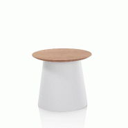 AQA Design Table basse en polypropylène et MDF MARUS blanc L.50 P.50 H.42,5 MP02365 - blanc plastique polypropylène MP02365