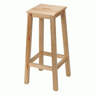 Aranaz MUEBLEAR - Tabouret haut en pin verni - beige 13004