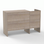Comptoir L140xP50xH90,5cm Combo - chêne naturel