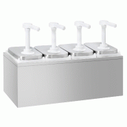 Cuistance Distributeur de sauce professionnel 4 pompes – 8 L (4×2 litres) - idéal restaurants et traiteurs - gris inox ppd2lx4 Cuistance Distributeur de sauce professionnel 4 pompes – 8 L (4×2 litres) - idéal restaurants et traiteurs - gris inox ppd2lx4