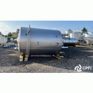 Cuve de stockage crème ETA 10000 L - Agitation centrale, Pendulaire Tri-Pâles, Inox 304 L