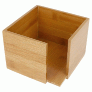 Distributeur de serviettes bambou 13,5x13,5x10cm