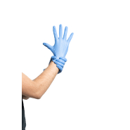 ECOLOGIQUE : 100 gants d'examens biodégradables à usage unique CE en nitrile bleu non poudré - GNNPBL-IM02/VRBIO_0